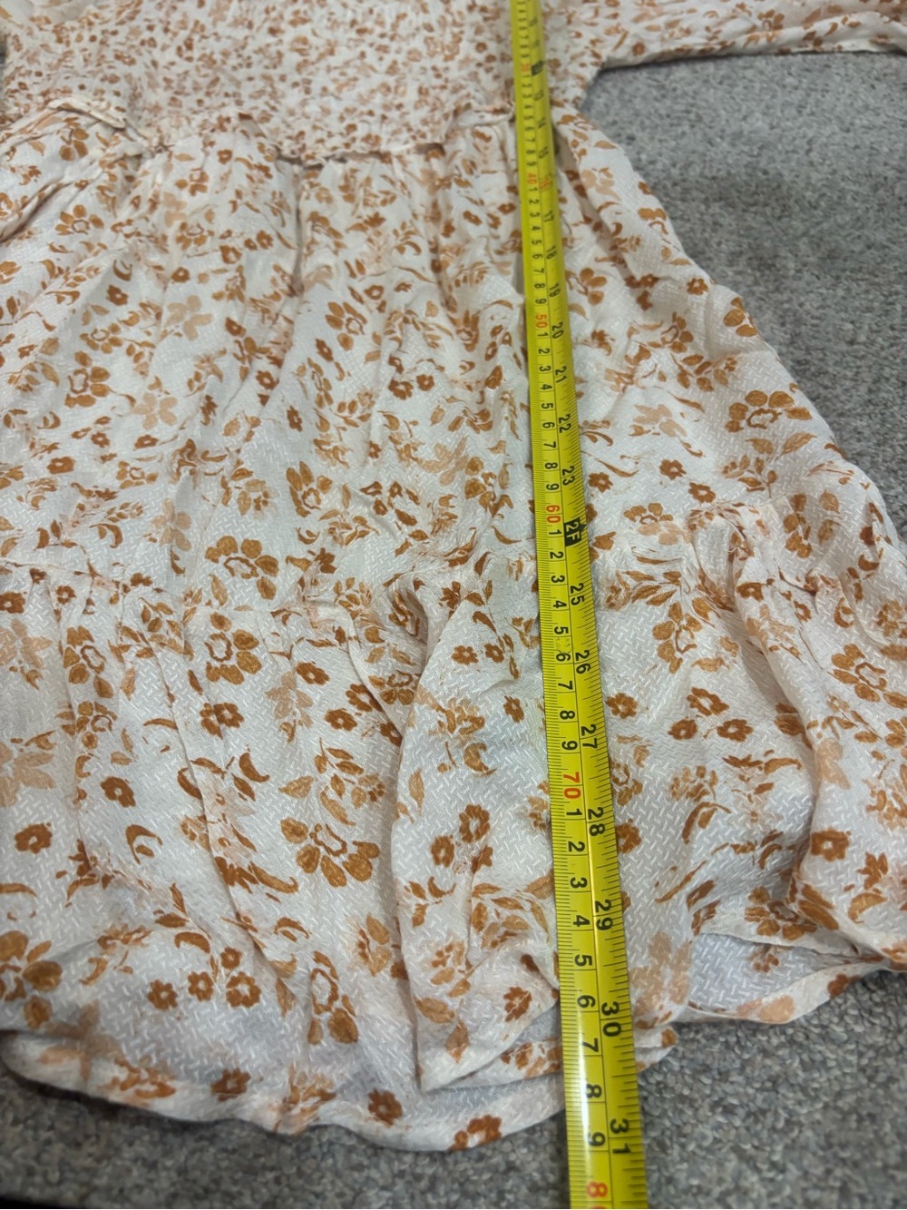 Altar’d State Long Sleeve Floral Mini Dress Fall Floral Smocked Cottagecore S
